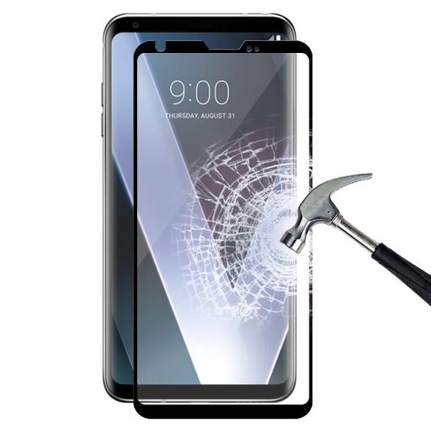 Закаленное стекло Zerosky для LG V30 3D изогнутое закаленное с полным покрытием plus