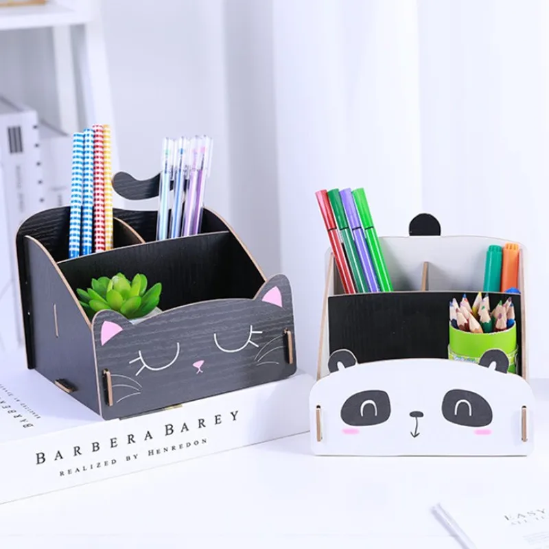 ITAS3124 новый мультфильм Деревянный для косметики полка настольные Канцтовары