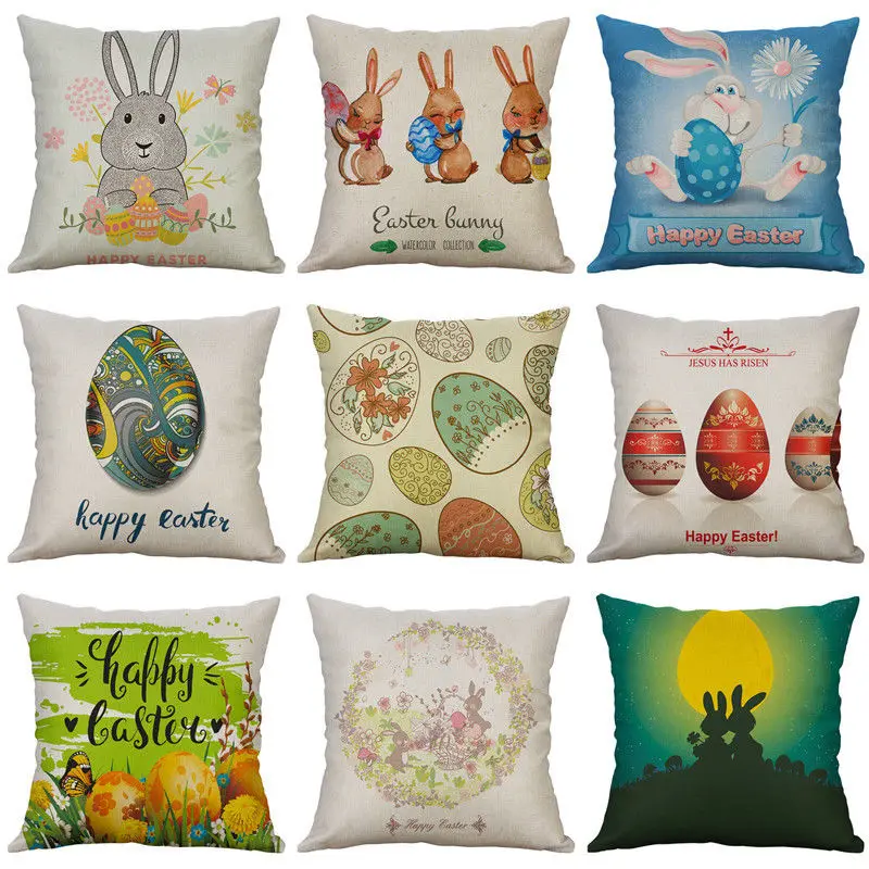 Горячая Распродажа Happy Easter Bunny яйцо диван мягкая кровать украшения дома фестиваль
