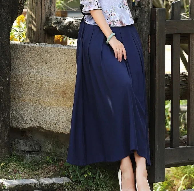 Женский китайский Топ Cheongsam, блузка из хлопка с вышивкой сливы, 7 точек, рукав Tang 4XL размера плюс