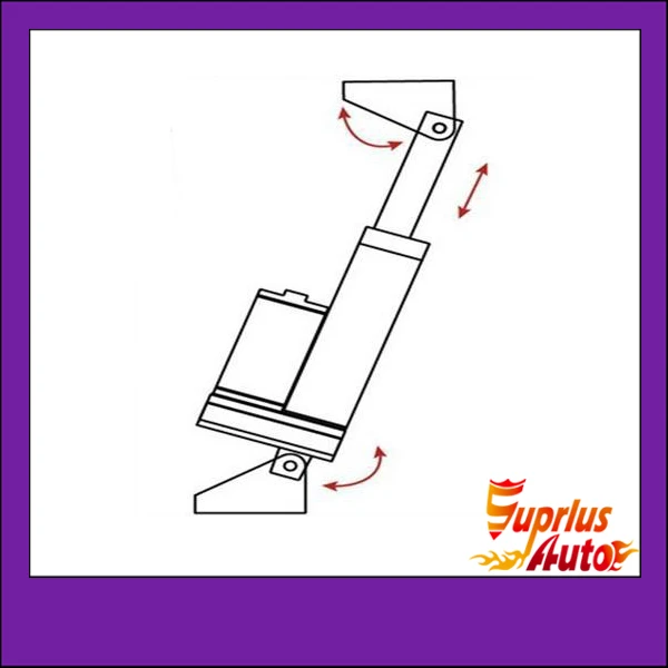 Линейный актуатор с монтажными кронштейнами 6 дюймов = 150 мм 12 В постоянного тока