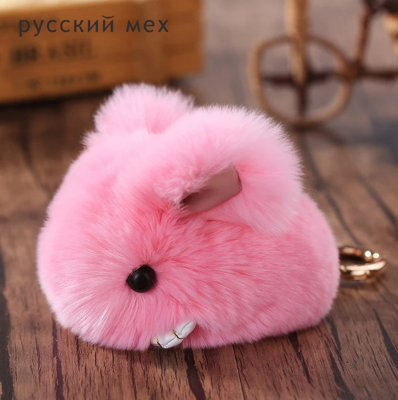 

Подлинный кроличий мех Рекс, мини-зайчик, брелок для сумки, подвеска для автомобиля