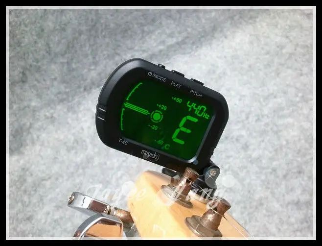 Цифровой гитарный тюнер MUSEDO T 40 LCD с клипсой черные тюнеры для басов скрипки