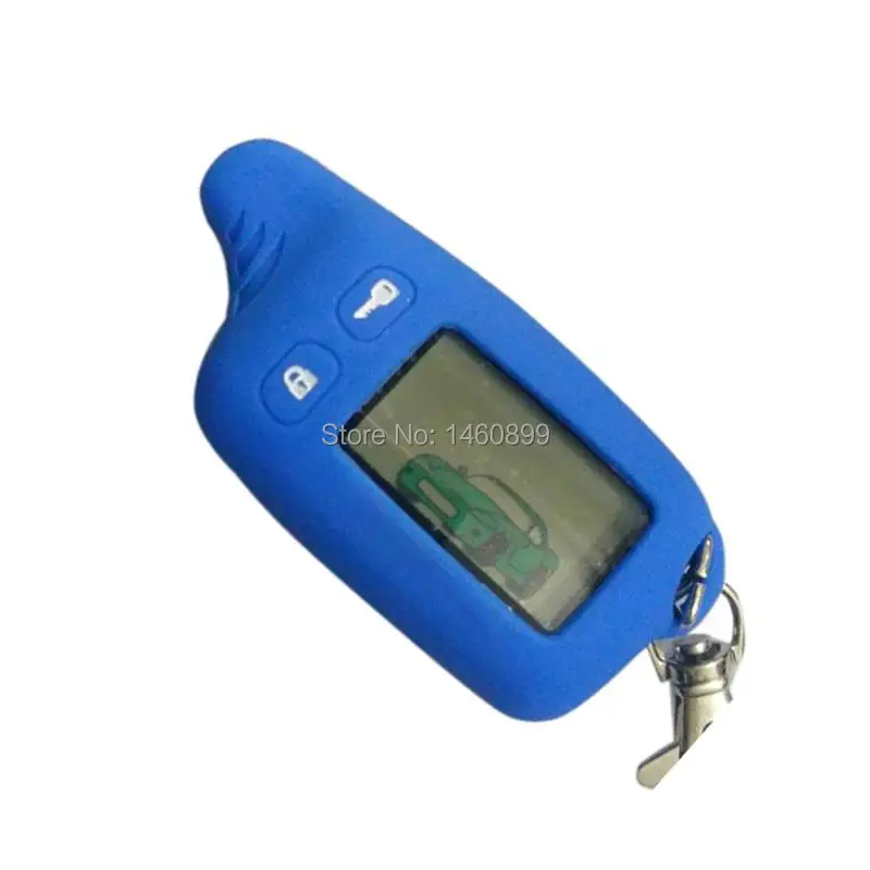 2-полосная TW-9010 ЖК-дисплей дистанционного Управление брелок+ силиконовый чехол для российских брелок TW 9010 two way машинный сигнализация Томагавк TW9010