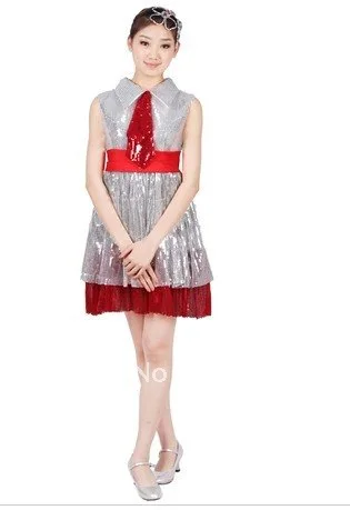 Modern dance dress/silver modern skirt/stage performance clothing/allegro suit/modern dress / XiaoYin skirt|dress up pregnant women|dress long sleeve