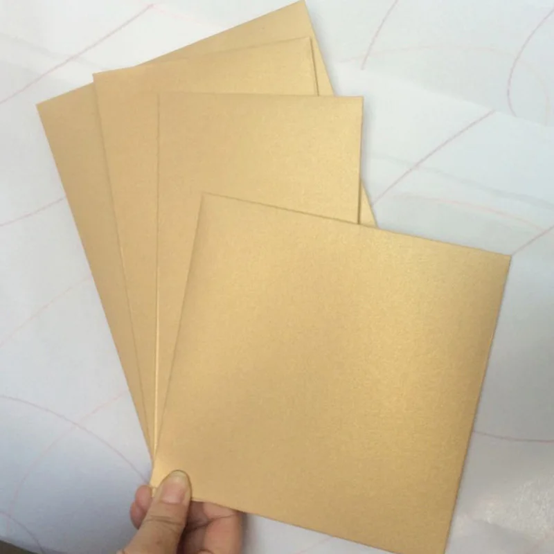 

30pcs- Multiple Size Golden Envelope 250grams Pearl Paper Business Invitation Wedding Party Invitation Envelopes