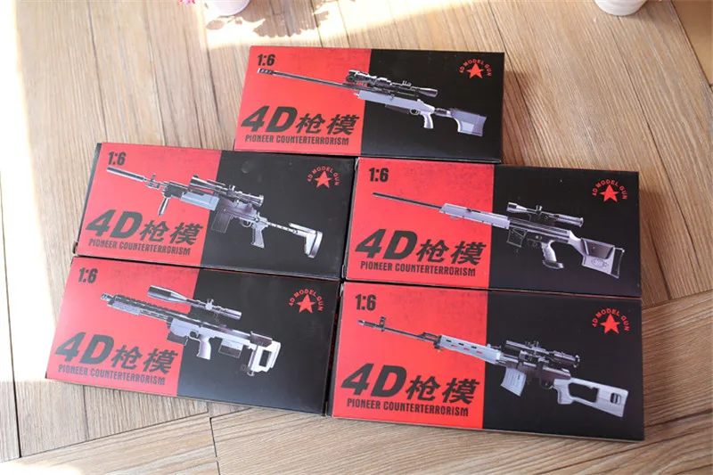 5 Types 1:6 DIY Assembly 3D Model Toy Gun Weapon Building Kits Blocks Toys For Boys BEST Constructor Collection Gift | Игрушки и хобби