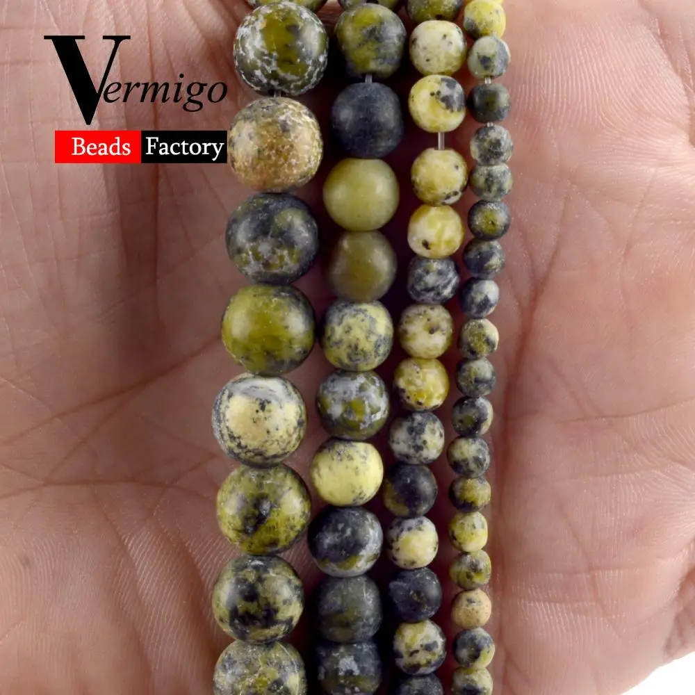 Натуральный Матовый полированный желтый бирюзовый камень круглые бусины для