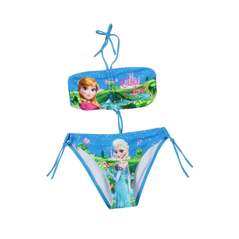 Бикини для маленьких девочек детская одежда купания купальный костюм Детский комплект бикини с персонажами