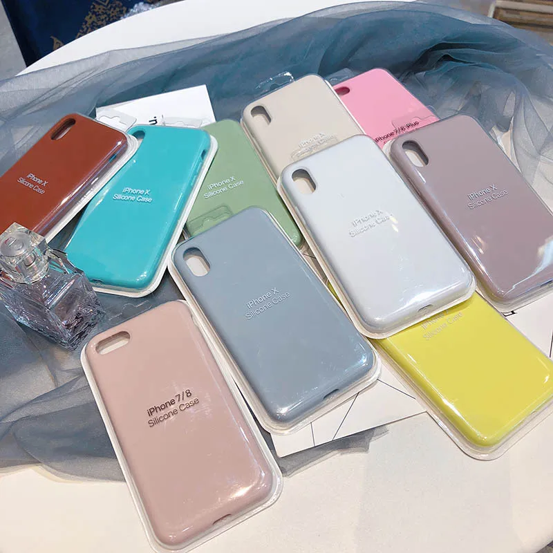 32 цвета жидкий силиконовый чехол для телефона Apple X/XS Max XR популярный яркий