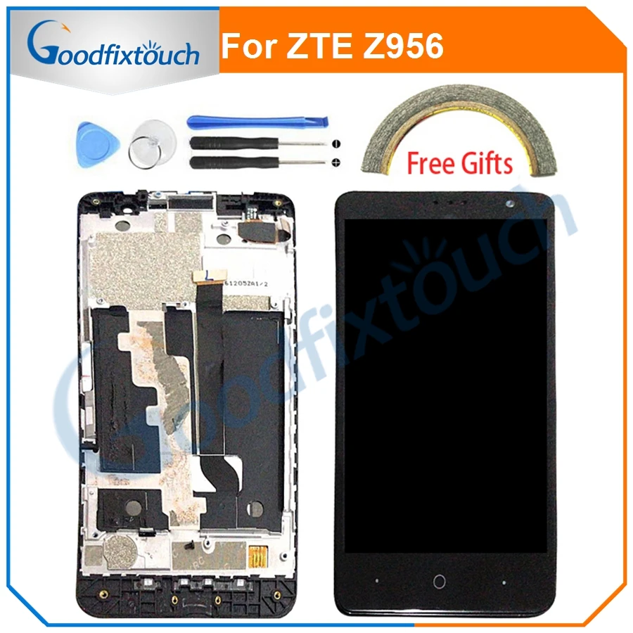 ЖК-экран для ZTE Grand X4 Z956, ЖК-дисплей, экран с дигитайзером в сборе с рамкой для ZTE Z956, запасные части
