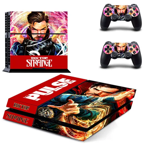 Marvel Доктор Стрэндж наклейка для PS4 Стикеры наклейка для sony Игровые приставки 4 консоли и 2 контроллера кожи PS4 Стикеры винил аксессуар - Цвет: GYTM0618