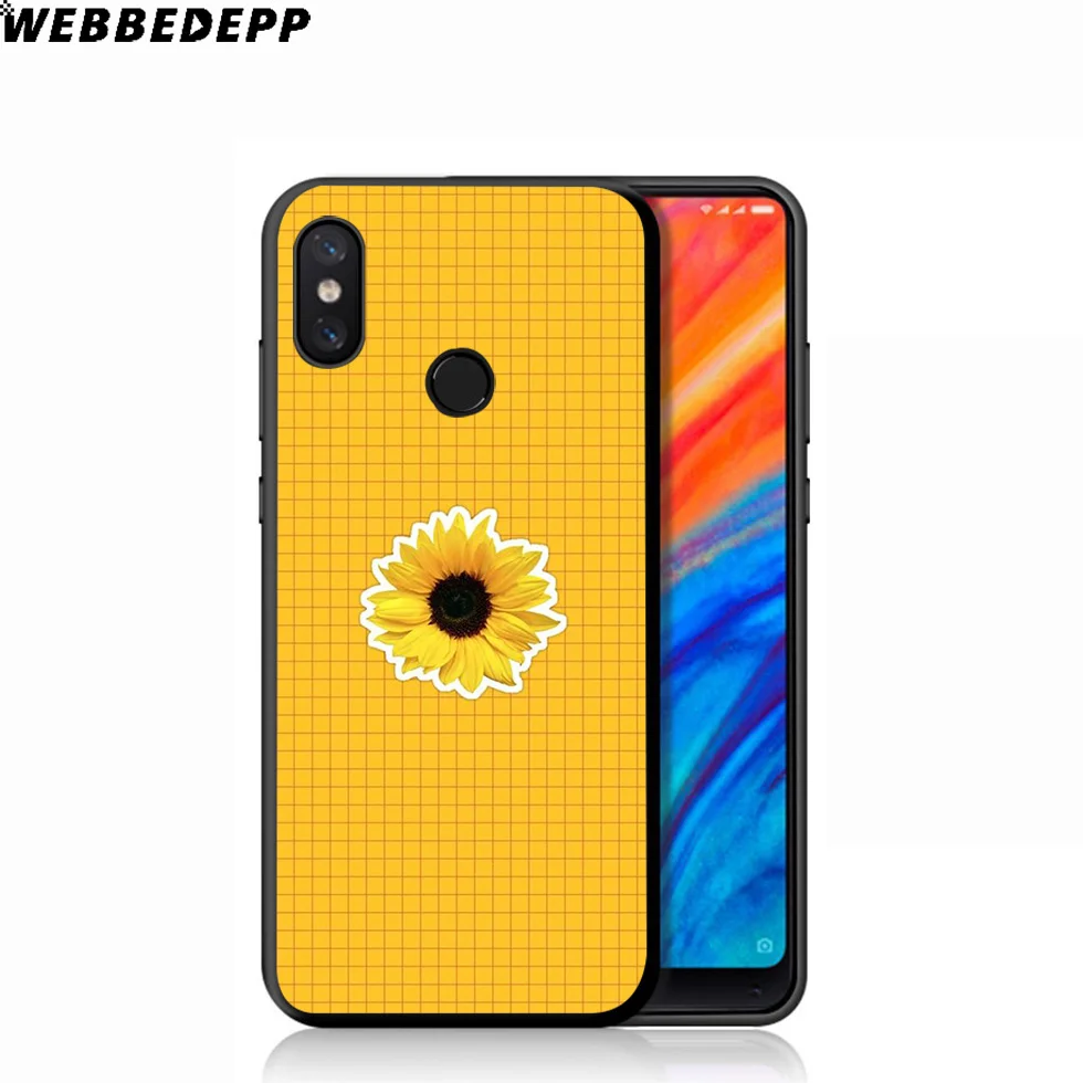 WEBBEDEPP желтый мягкий чехол с подсолнухом для Xiaomi Mi 9T 9 8 SE 6 A1 A2 A3 Lite MiA1 MiA2 MiA3 F1 MAX 3 Mi8 CC9E