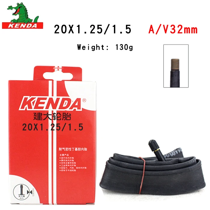 20 X 1.25-1.5 AV32L Kenda труба для горного велосипеда BMX Складная велосипедная внутренняя труба MTB части 20 дюймов Cycling1.0 1,5 1,75 2,125 A/V F/V велосипедные шины - Цвет: 20 X 1.25-1.5 AV32L
