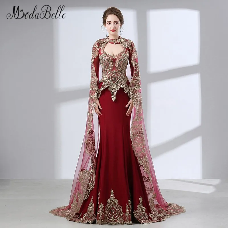 Modabelle мусульманское женское вечернее платье накидка с длинным рукавом Caftan Marocaine