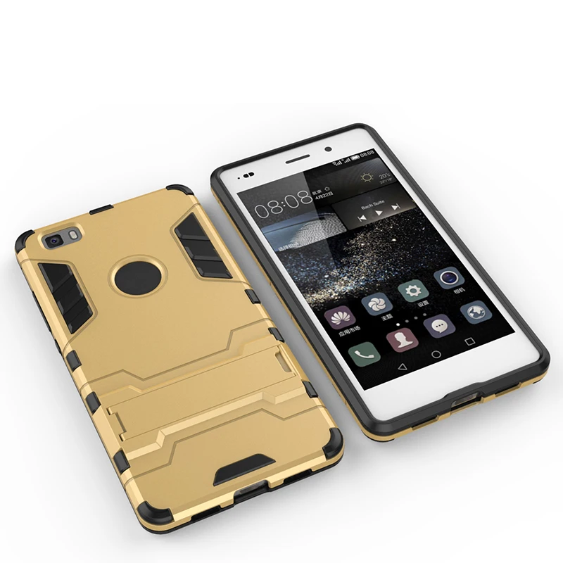 YueTuo luxury original armor case for huawei p8 lite p 8 p8lite 2017 plastic hybrid shockproof phone Hard back cover coque |