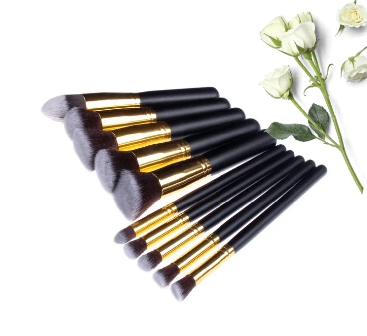 10 pcs professional makeup brush Set tools Powder Foundation Eyeshadow Lip Eyeliner Blush Marble Make Up Brushes Kit | Красота и