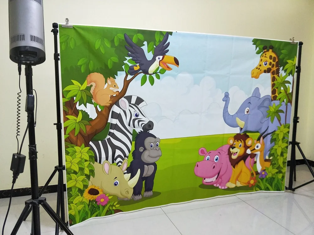 HUAYI 5x7ft сафари тематические животных день рождения баннер фон для фотосъемки