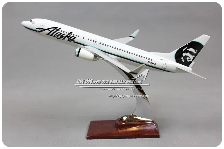 32 см смолы Boeing 737 Alaska модель самолета Аляска B737 800 N524AS Аэробус с трёхмерными