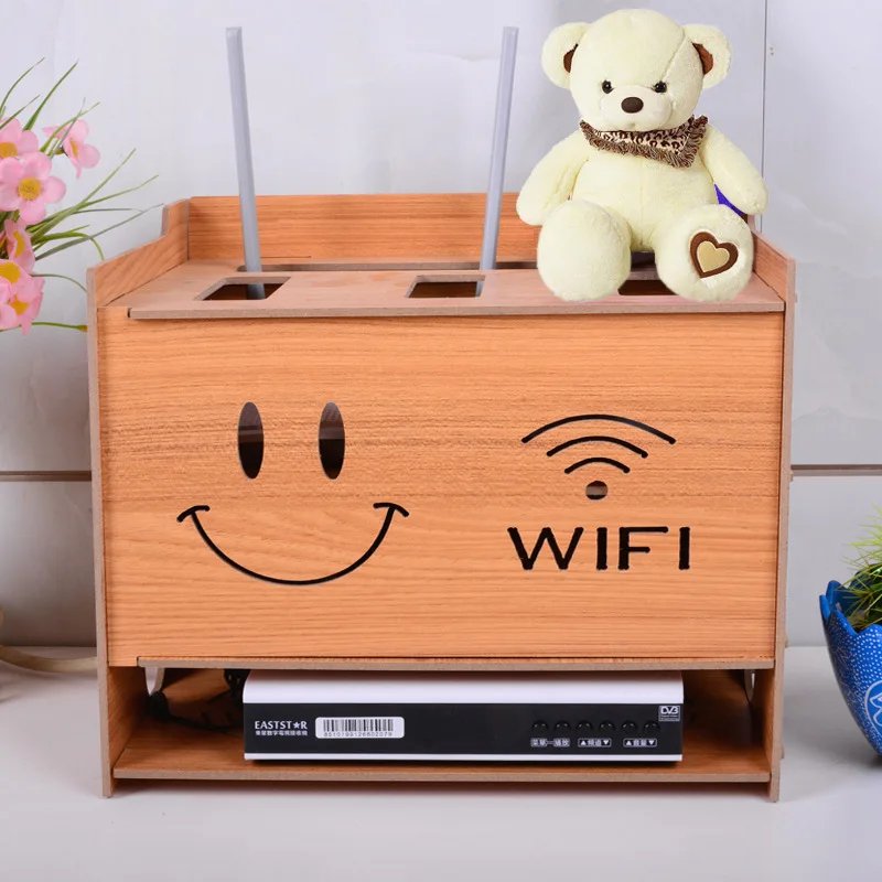 Прекрасный улыбающееся лицо кабель коробка для хранения беспроводной Wifi
