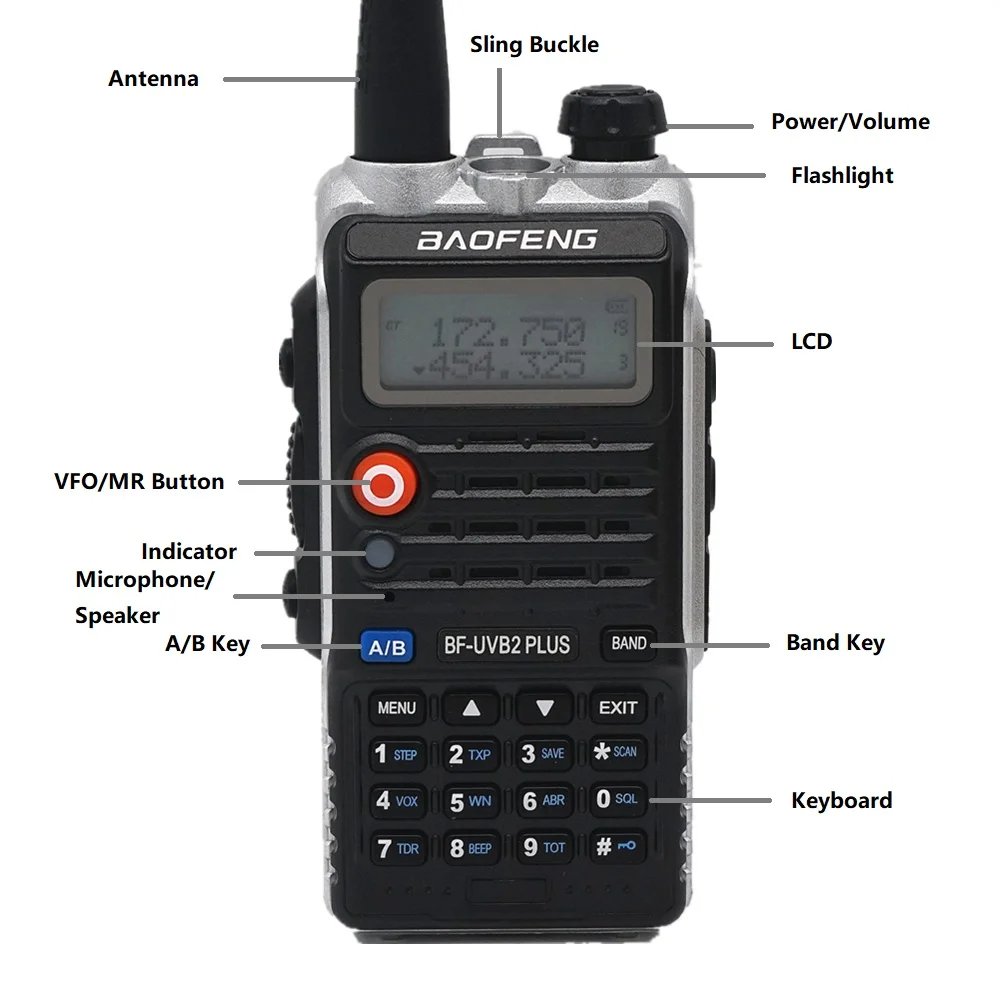 Обувь на высоком каблуке 8 Вт иди и болтай Walkie Talkie “иди BF UVB2 плюс двухдиапазонный