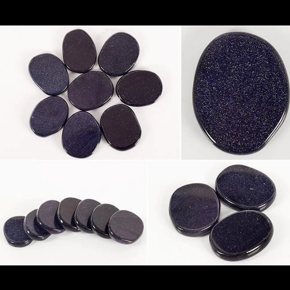 Blue Sand Stone 7 шт. натуральный чакра свернутый камень кварц Кристалл Карманный палец пальмовые кристаллы камней рейки целебная медитация или как волнующие камни - Цвет: Blue Sand Stone