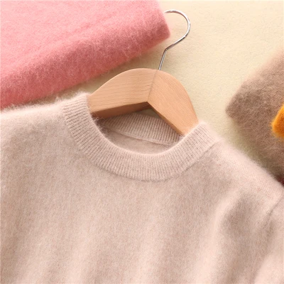 Rice camel Suéter de cachemira de gamuza pura súper Калида y suéter de mujer suéter de otoño e invierno suéter de cuello alto para mujer - Цвет: Rice camel