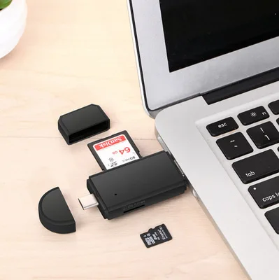 3 в 1 type C и micro USB OTG кард ридер высокоскоростной USB2.0 Универсальный TF/SD для Android