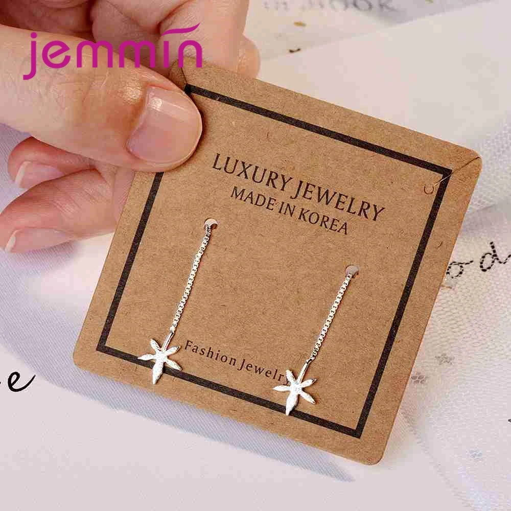 Серьги женские из серебра 925 пробы с тонкой цепочкой | Украшения и аксессуары