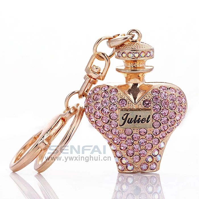 2017 роскошный флакон духов ароматы брелок розовое золото цвет Джульетта Chaveiro со