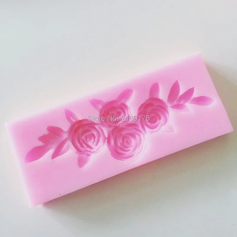 Высокое Качество Мини-Силиконовые Цветок Розы Форма Торт Украшение DIY Mold Ручной