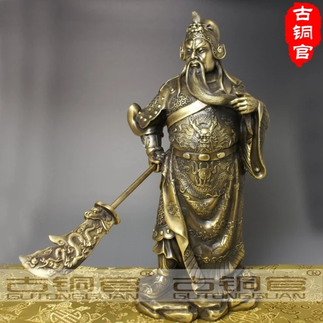 

wholesale Antique Bronze Art factory Bronze copper knife guan gong buddha