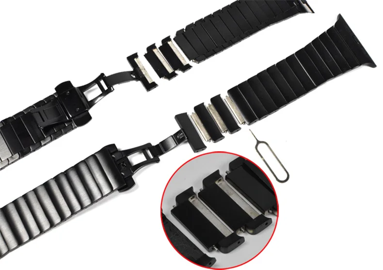 Ремешок-Браслет для apple watch 5, 4 ремешка, 44 мм/40 мм, iwatch, 3 ремешка, 42 мм/38 мм, pulseira, металлический браслет из нержавеющей стали, ремешок для часов