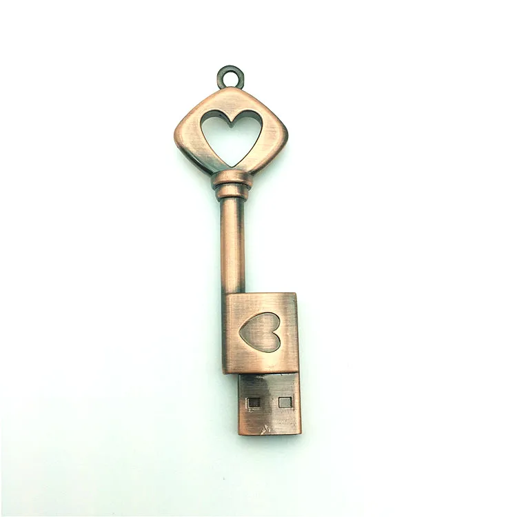 Hot Sale Heart Key USB Flash Drive 4GB 8GB 16GB 32GB 64GB Pendrive Memory Stick usb Pen drive Waterproof metal key | Компьютеры и офис
