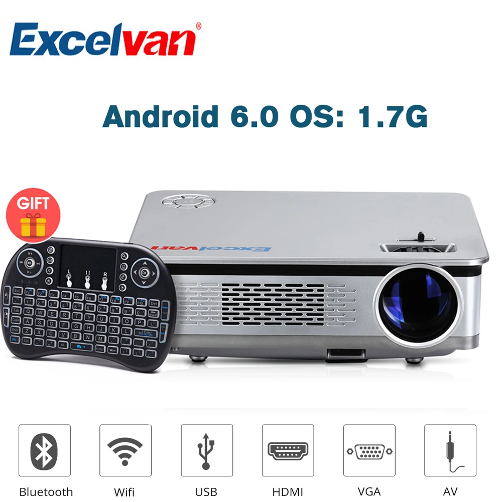 Проектор Excelvan HT60 1280*768 Android 6 0 3200 лм Bluetooth 4 2 ГГц/5 ГГц|Аксессуары для проекторов| |