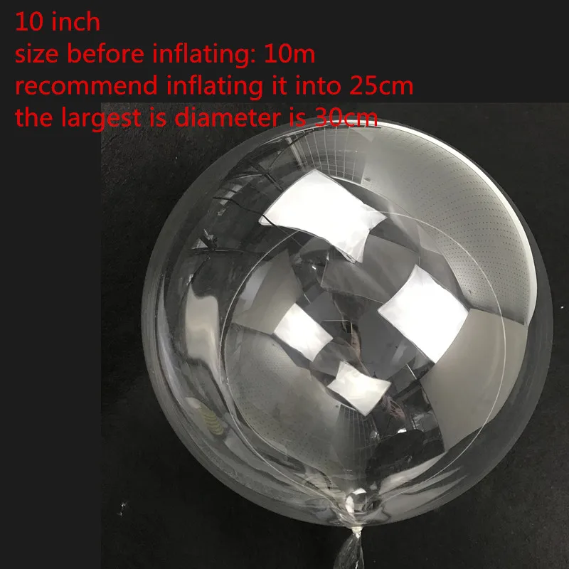 10 inch bubble ball 1 шт Наклейка для воздушного шара для пузырьков, прозрачный Гелиевый шар, украшение для дня рождения, свадьбы, Дня Святого Валентина, Детские вечерние сувениры - Цвет: 10 inch bubble ball