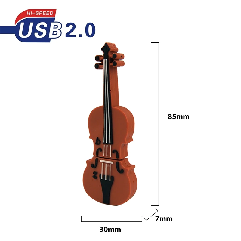 Violin usb flash drive music pen 64gb 128gb 16gb 32gb cartoon memory stick creative musical U disk | Компьютеры и офис