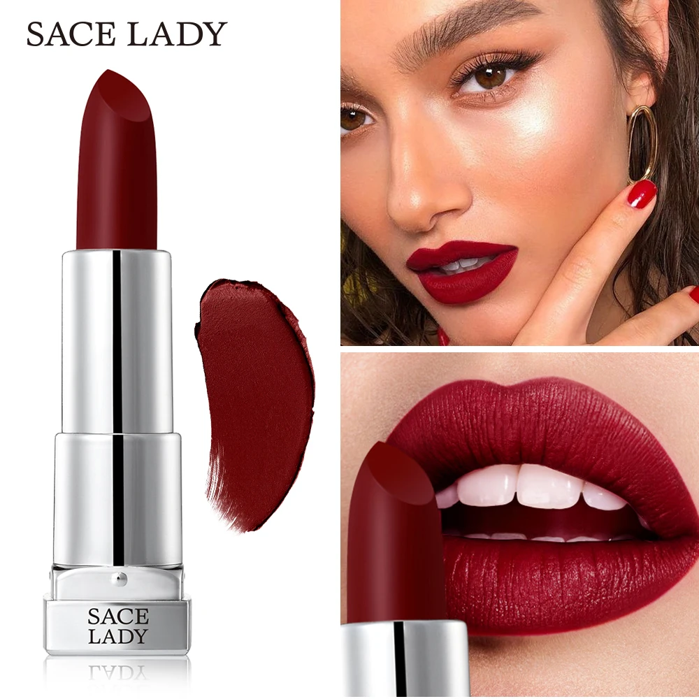 2019 Wholesale Women Cheap Lipstick Luxury Lips Makeup Long Lasting Pigment Red Brown Matte Nude Waterproof |