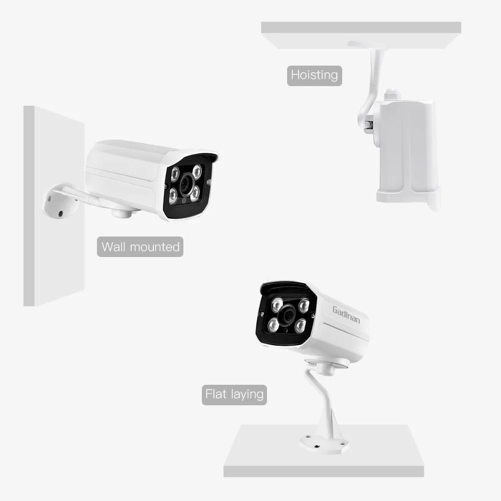 Gadinan широкоугольная 2 8 мм Наружная Проводная IP-камера 1080P 960P 720P металлический