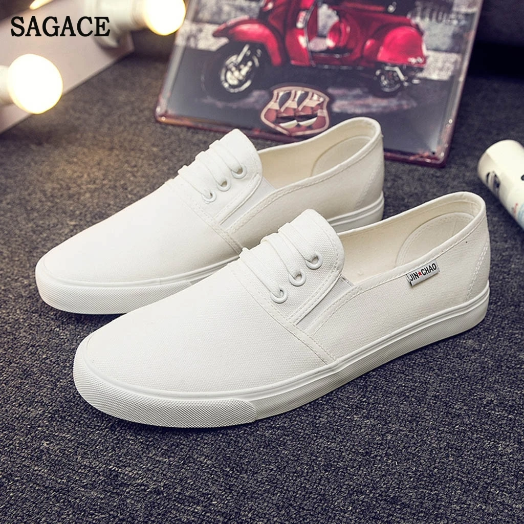 SAGACE/классические женские и мужские однотонные парусиновые туфли Повседневные