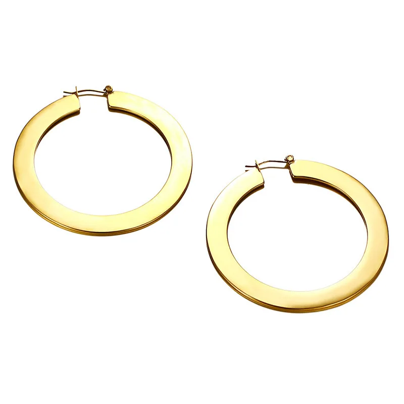 Минималистичный стиль Hyperbole женские серьги кольца из титановой стали модный