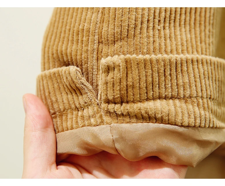 Fall Winter Fashion Woman Lady Korean Wide Leg Khaki Black Corduroy Shorts Casual Autumn Spring Female Loose | Женская одежда