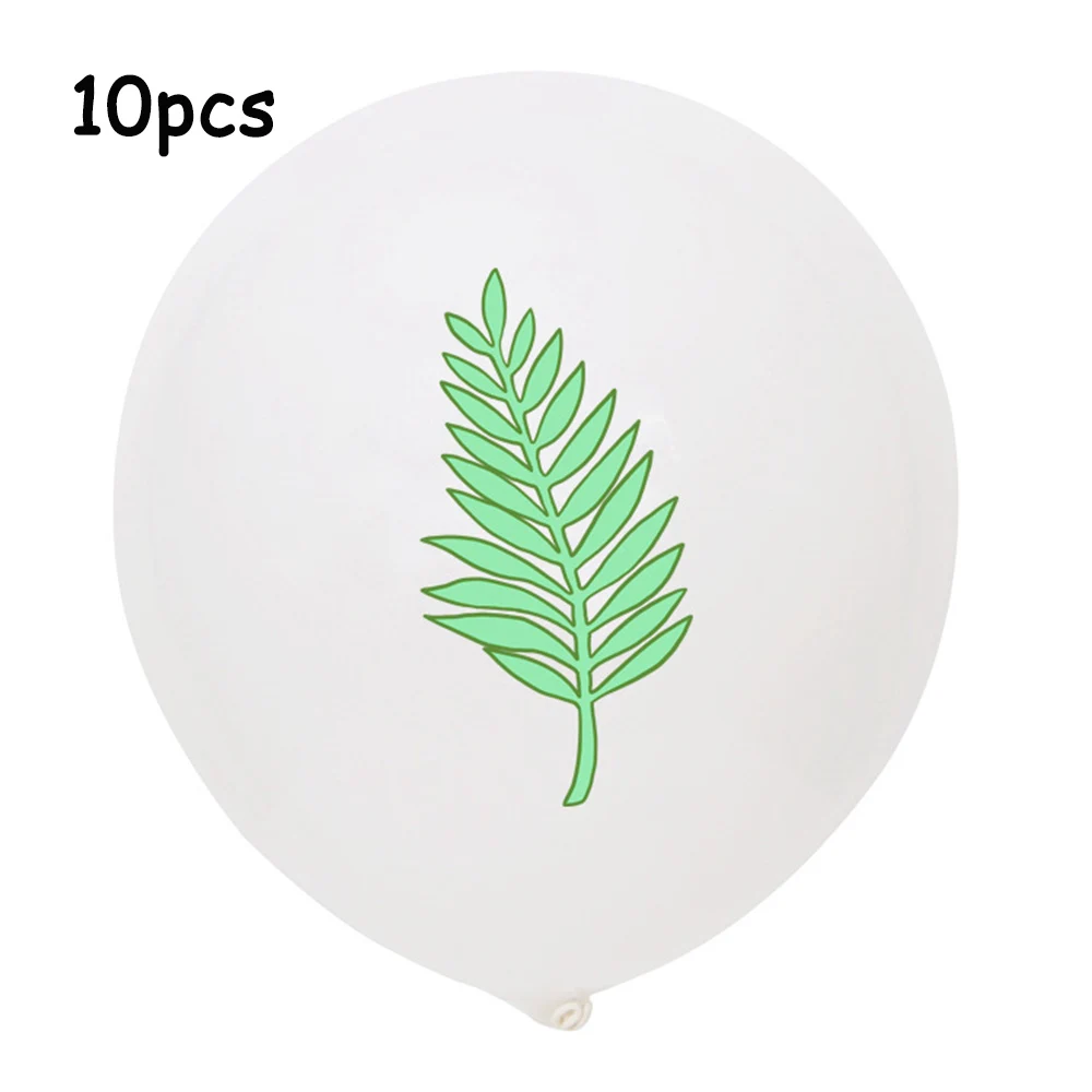 Banana leaf 2 10 шт. 12 дюймов летние латексные воздушные шары Фрукты Ананас Фламинго черепаха лист печатать воздушный шар Гавайи оформление вечеринки надувной шар - Цвет: Banana leaf 2
