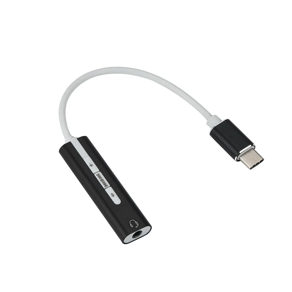 Звуковая карта USB C Type 7 1 Внешний конвертер адаптер с 3 5 мм Aux Стерео для Mac l1102