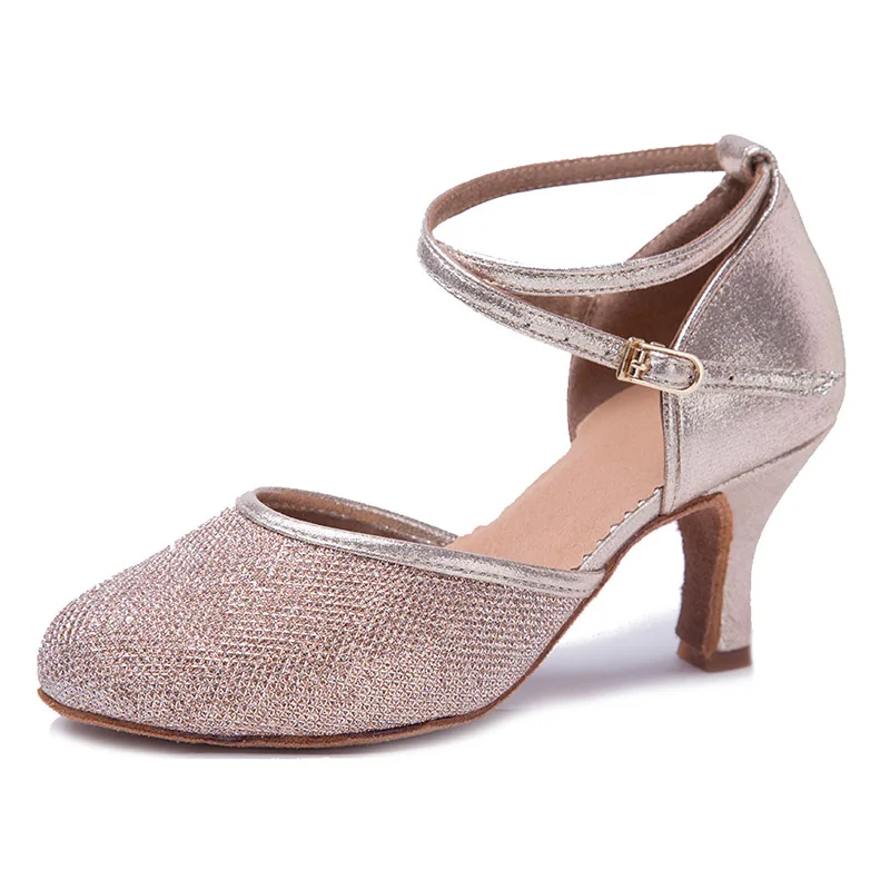 Pink 7CM Новое поступление; женские туфли для латинских танцев; мягкие туфли для танго; женские туфли для бальных танцев; ; 7 см и 5 см - Цвет: Pink 7CM