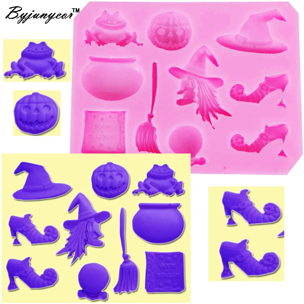 Мягкая глина Byjunyeor F1196 Witch UV силиконовая форма для шоколада конфет леденцов
