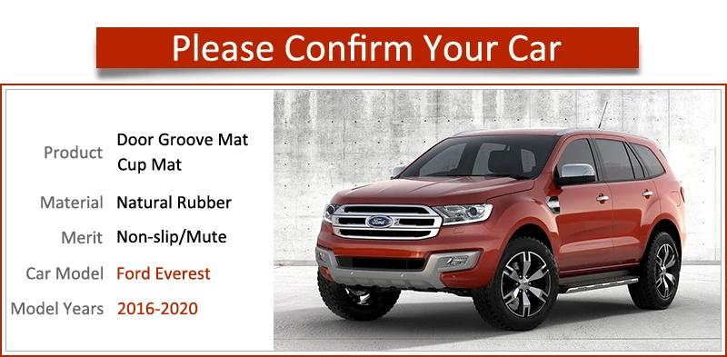 Противоскользящий коврик подставка для ворот Ford Everest 2016 2017 2018 2019 2020 трендовые