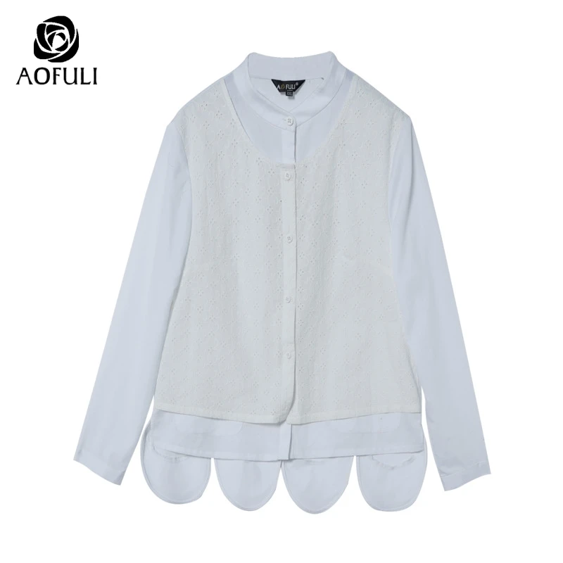 Хлопковая рубашка большого размера L ~ 3XL 4XL Новинка осени 2019 тонкие топы с