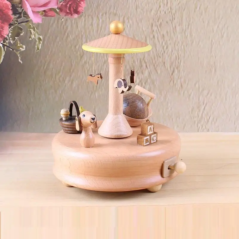 Музыкальная музыкальная шкатулка Dragon Carrusel Muziekdoos Ballerina Muzik Kutusu Carrossel Wood caja De Musica Boite