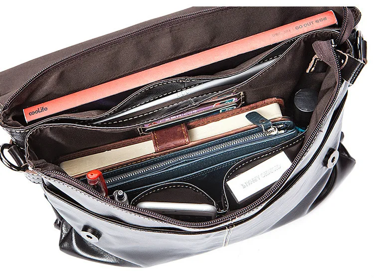 Мужская деловая сумка из натуральной воловьей кожи мягкий портфель для ноутбука